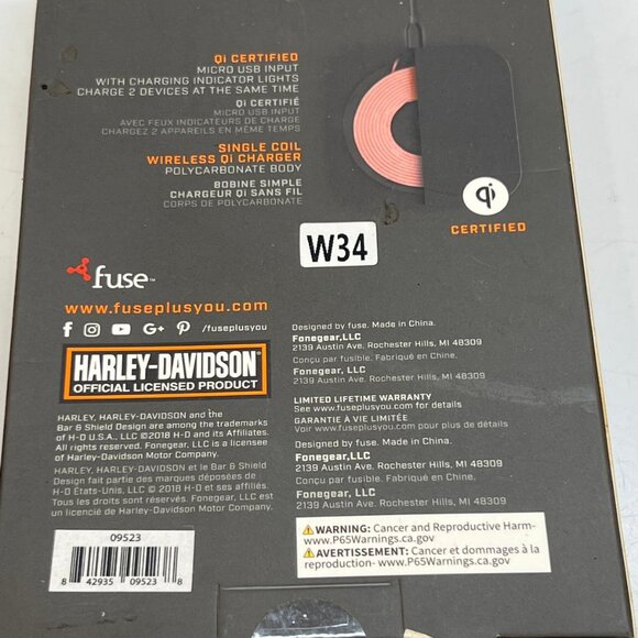 Harley Davidson Qi Wireless Charging Pad Official Licensed Fuse New - Picture 4 of 4